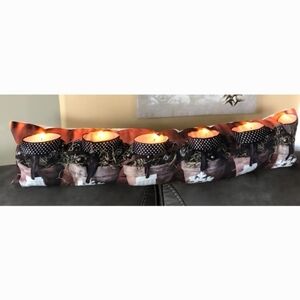 LED Accent Cushion or Draft Stop Cushion WINTER CANDLES (Cover only)